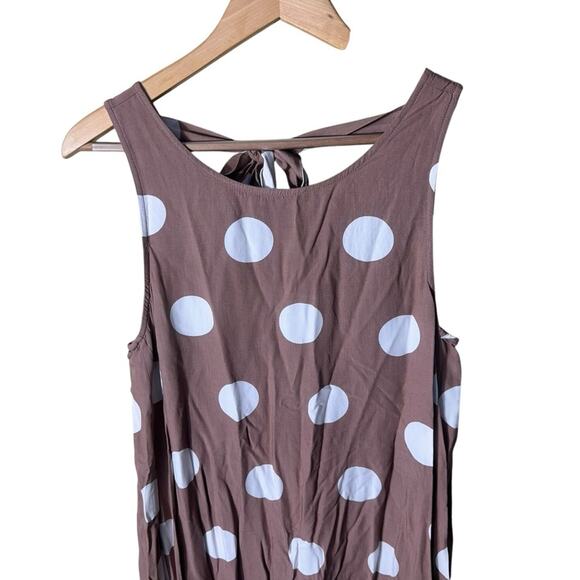 NEW LOFT Polka Dot Tie Back Swing Dress Size Medium Tall - Picture 7 of 11